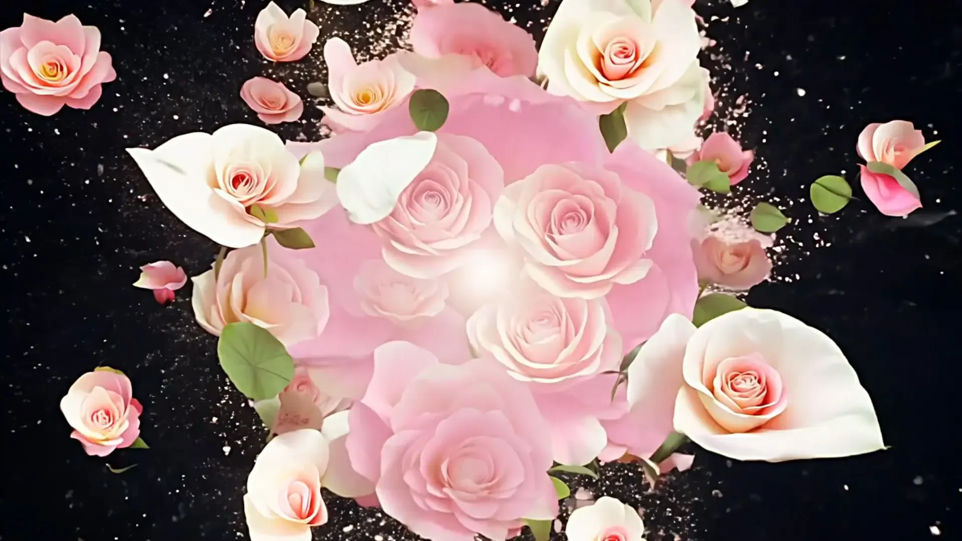 Elegant Floral Overlay for Logo Animation and Wedding Videos